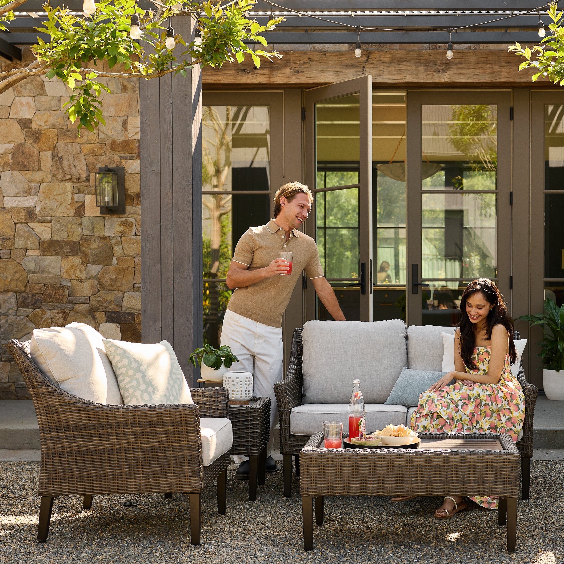 Harriet Loveseat Set with Fixed Chairs - Image 5