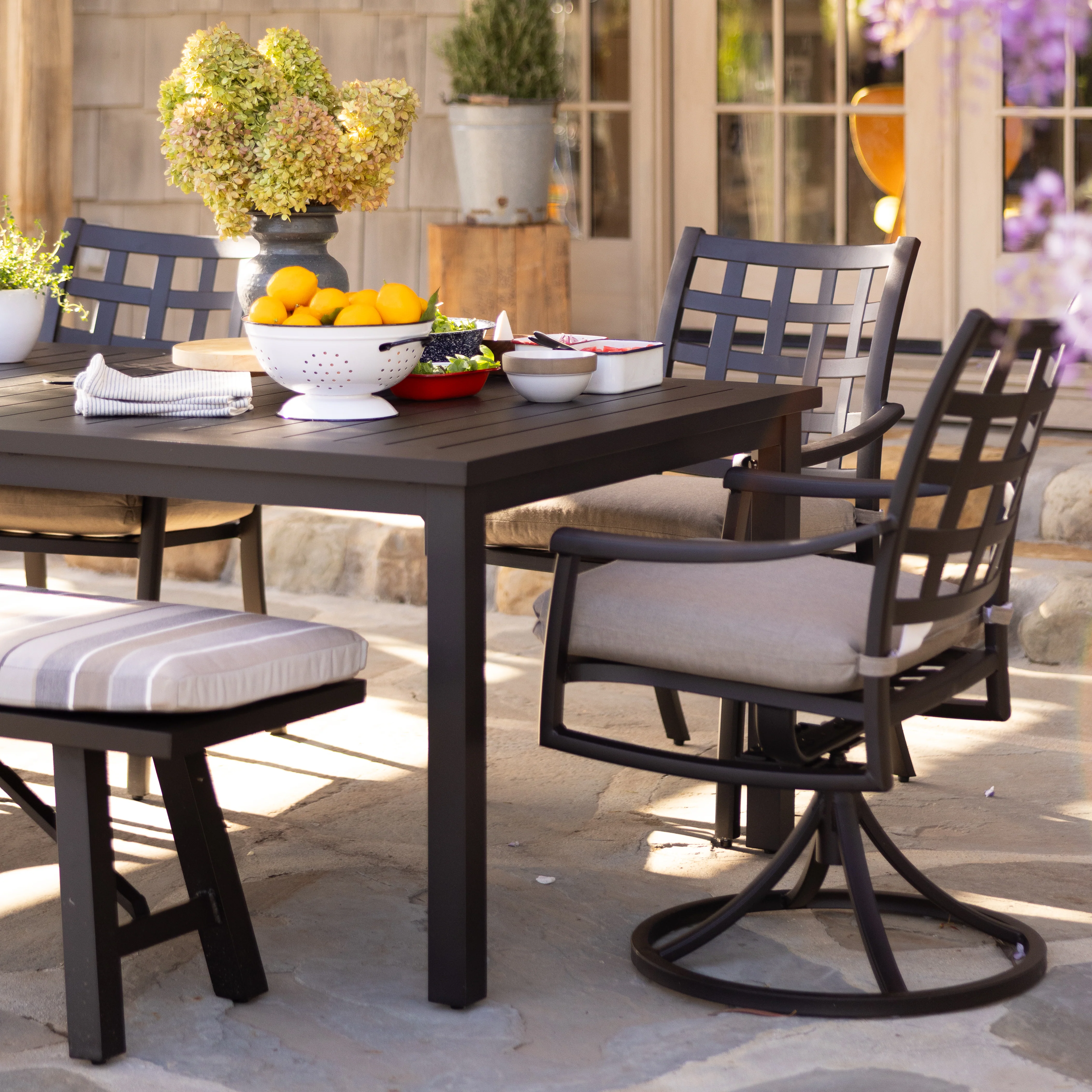 Lily 9 Piece Rectangular Outdoor Dining Set - Image 7