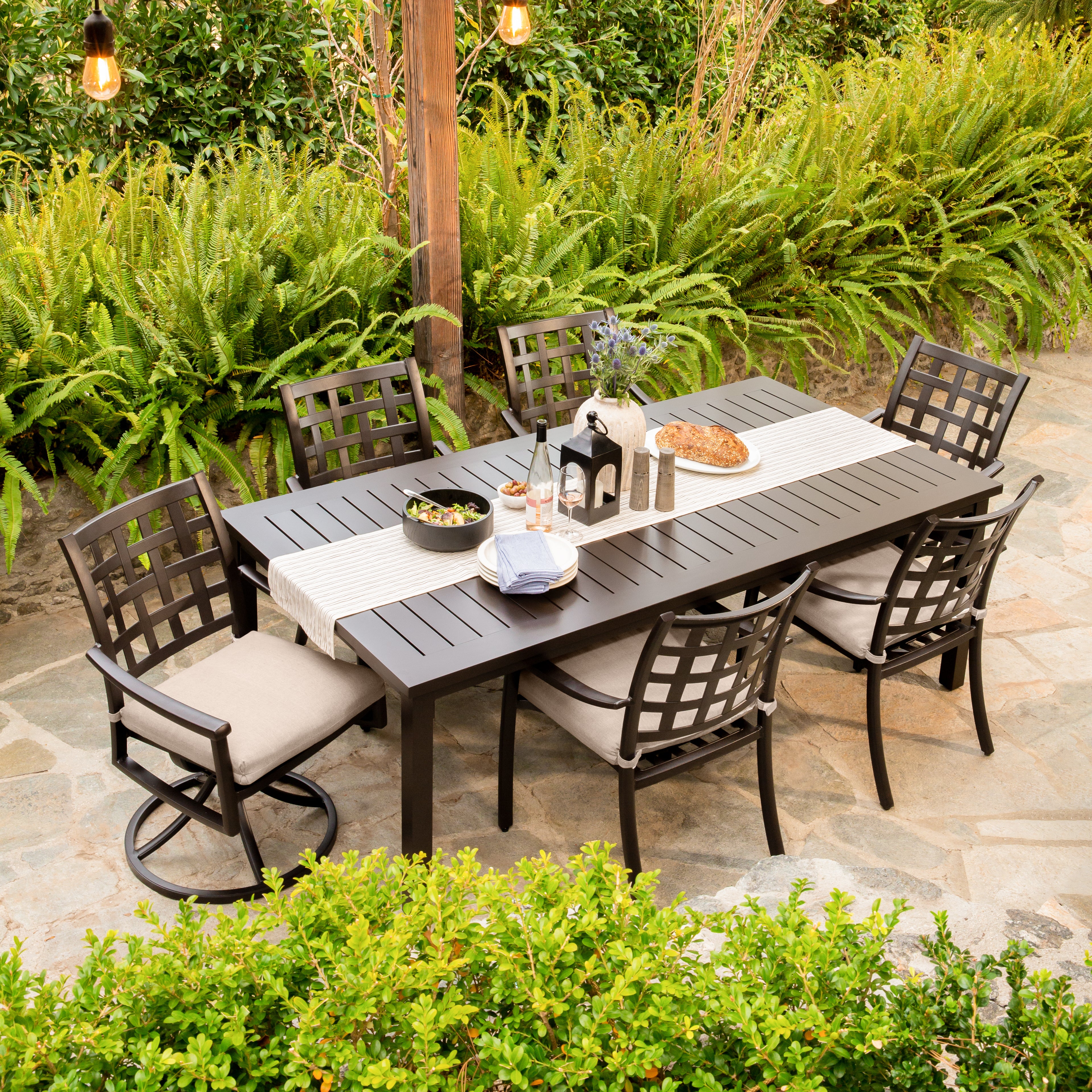 Lily 9 Piece Rectangular Outdoor Dining Set - Image 8