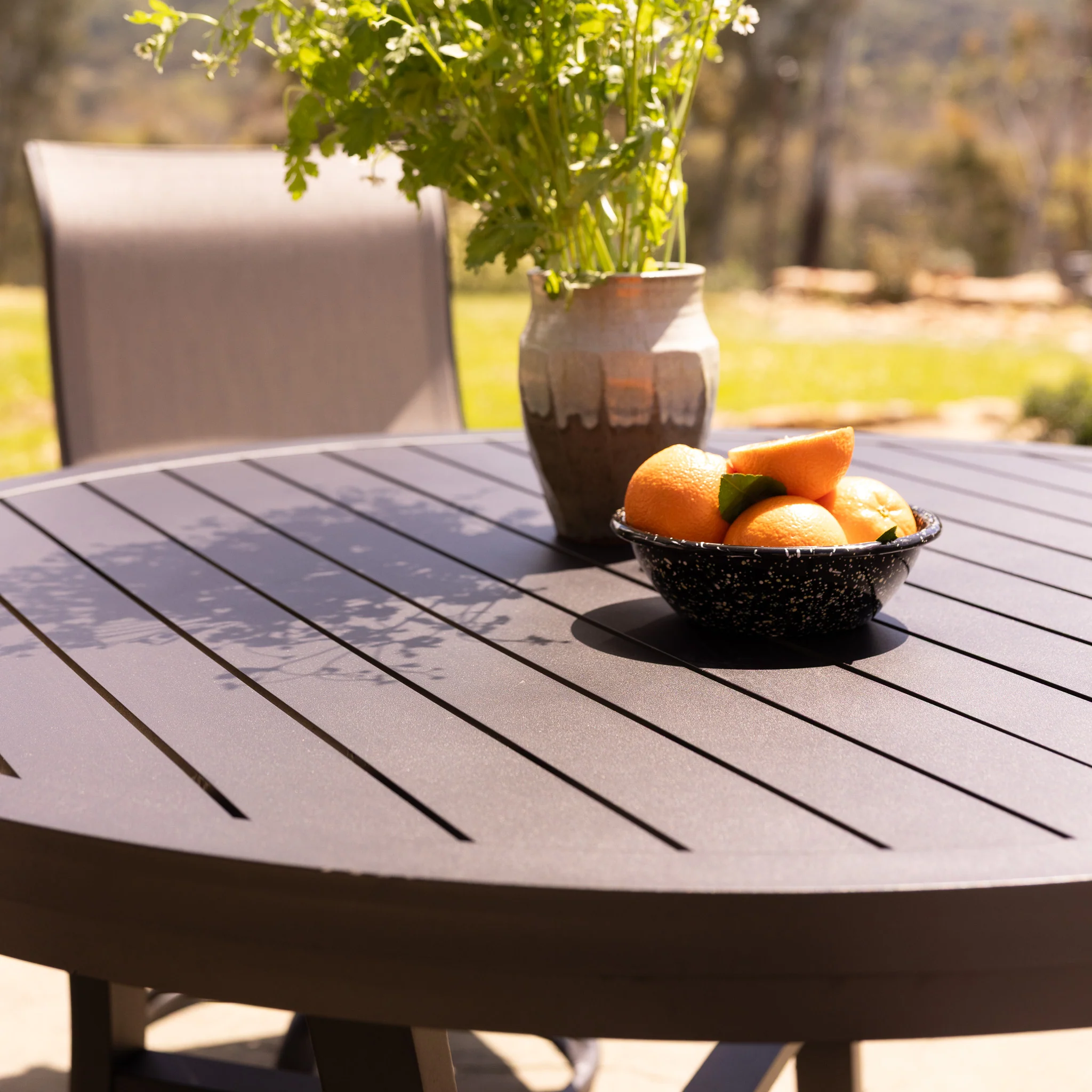 Pepin 7 Piece Rectangular Outdoor Dining Set with Swivel Rocking Chairs - Image 4