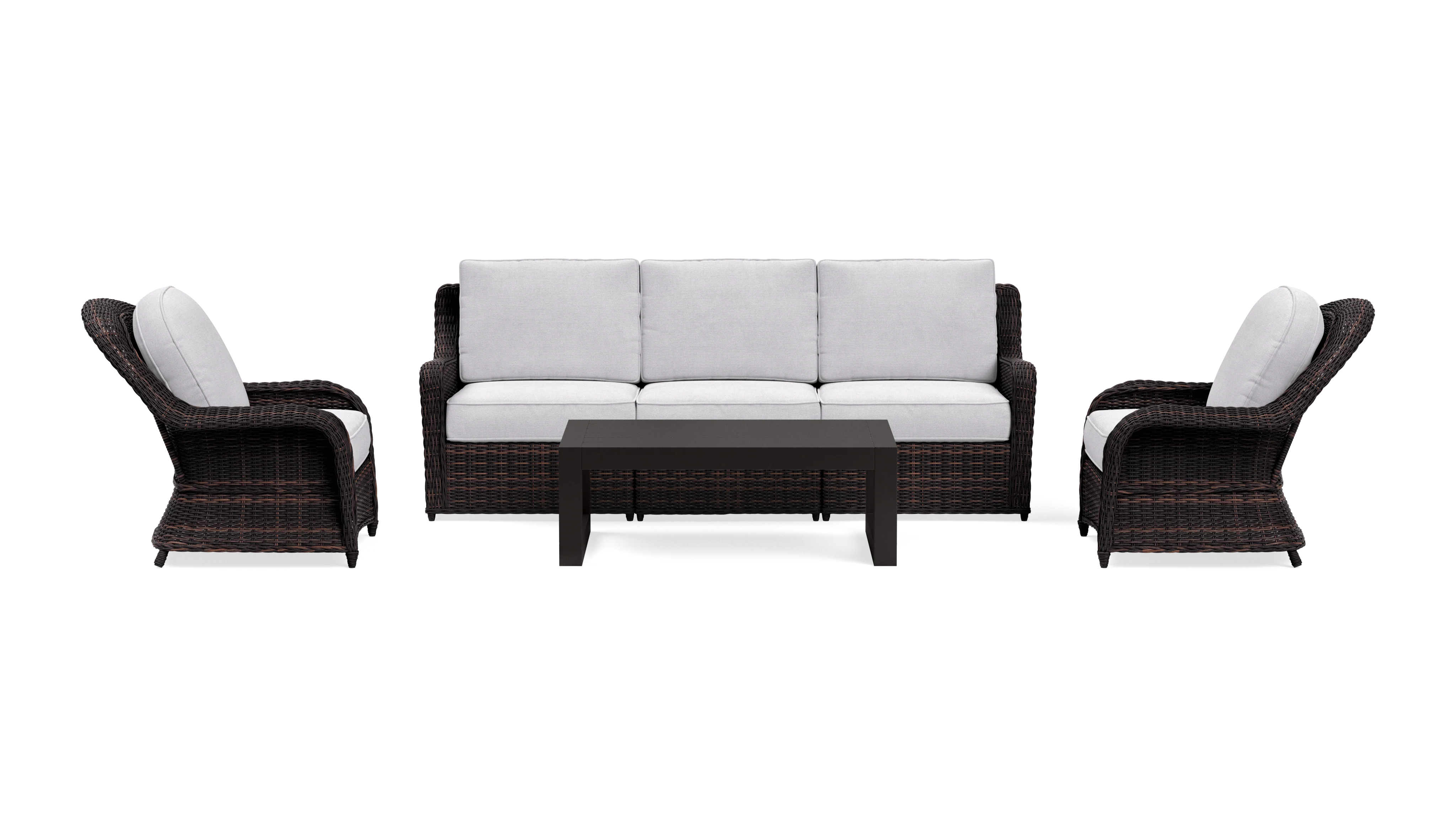 Waverly Outdoor Sofa Set with Fixed Chairs